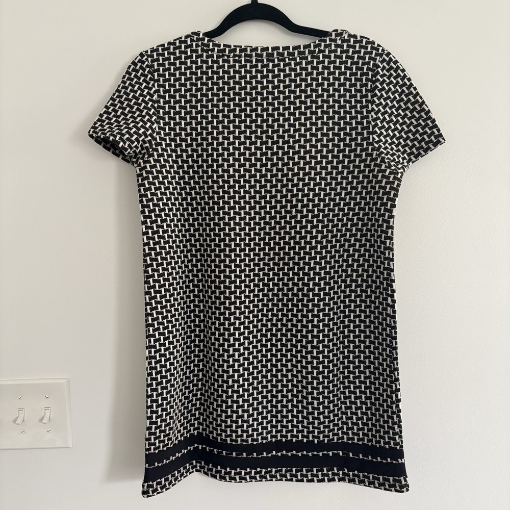 ANTHROPOLOGIE Postage Stamp 9-H15 Black White Dress/Tunic -Women's Xs - Picture 6 of 6